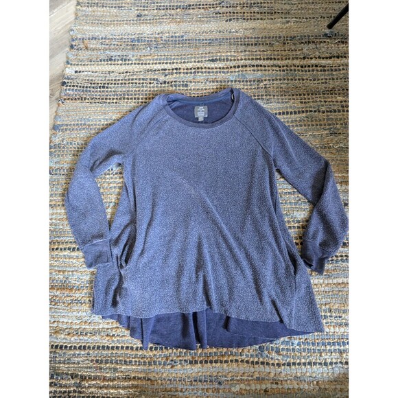 Aerie Purple Fleece Oversized Sweatshirt S Pockets Soft Norm Oversized Top - Picture 2 of 6